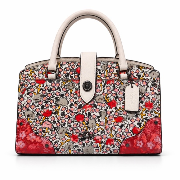 Coach Handbags - Coach Mercer 24 Yankee Floral Satchel